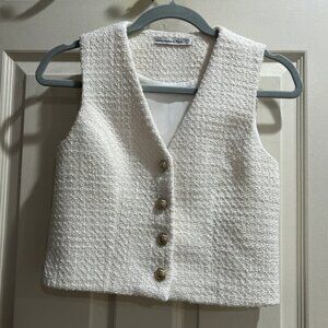 Abercrombie women’s preppy sleeveless blazer top